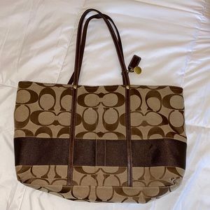 Brown authentic coach tote